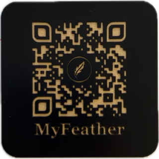 MyFeather QR plaque
